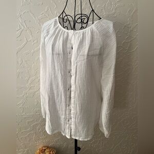 Beach Lunch Lounge Cotton Button-Up Shirt